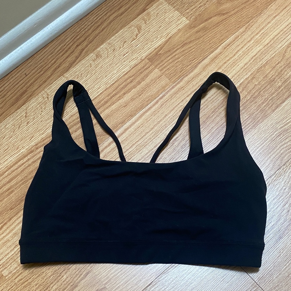 Athleta Exhale Black Sports Bra, Small S, EUC